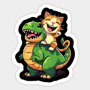 Cat Dinosaur Carnage Sticker